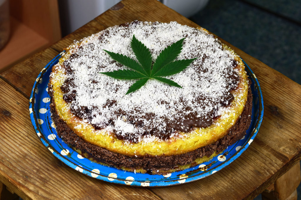 Bake a cake with some left over cannabis leaves